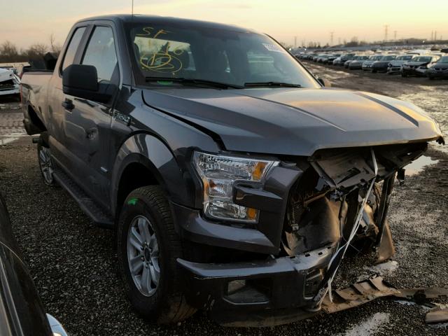 1FTEX1EP3FFD04670 - 2015 FORD F150 SUPER GRAY photo 1