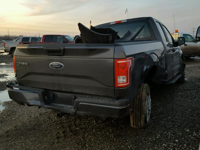 1FTEX1EP3FFD04670 - 2015 FORD F150 SUPER GRAY photo 4