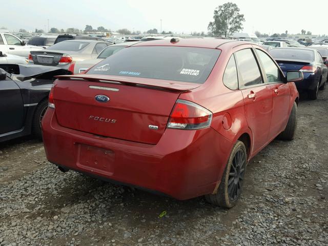 1FAHP3GN0BW167739 - 2011 FORD FOCUS SES RED photo 4