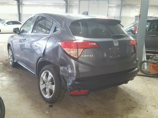 3CZRU6H76GM730738 - 2016 HONDA HR-V EXL GRAY photo 3