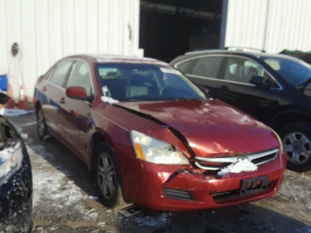 1HGCM56857A108406 - 2007 HONDA ACCORD EX MAROON photo 1