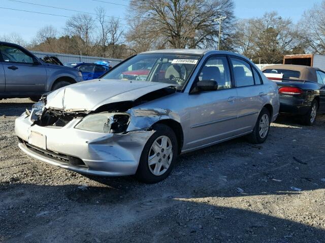 2HGES165X3H622518 - 2003 HONDA CIVIC LX GRAY photo 2