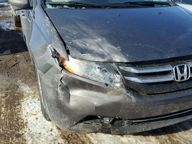 5FNRL5H49EB041285 - 2014 HONDA ODYSSEY EX GRAY photo 9