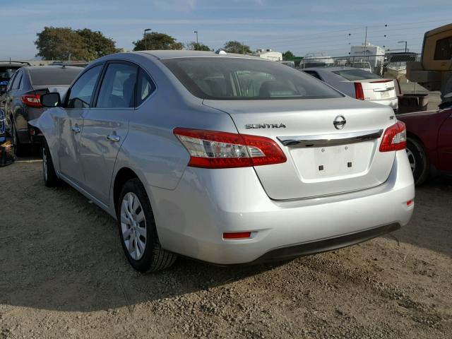 3N1AB7AP4FY268764 - 2015 NISSAN SENTRA S SILVER photo 3