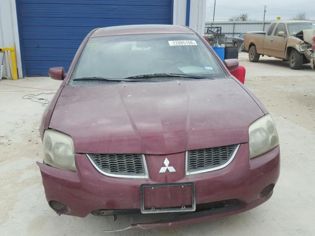 4A3AB56F35E030110 - 2005 MITSUBISHI GALANT ES MAROON photo 9