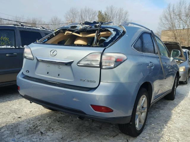 JTJBK1BA6B2437648 - 2011 LEXUS RX 350 BLUE photo 4