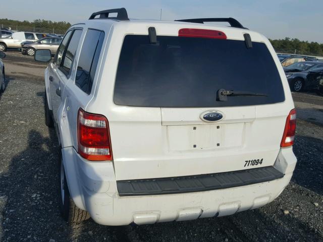 1FMCU59359KA69811 - 2009 FORD ESCAPE HYB WHITE photo 3