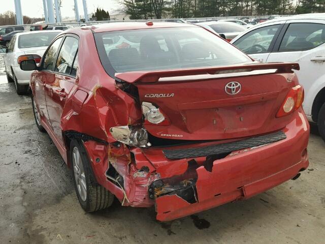 2T1BU40E79C132076 - 2009 TOYOTA COROLLA BA RED photo 9