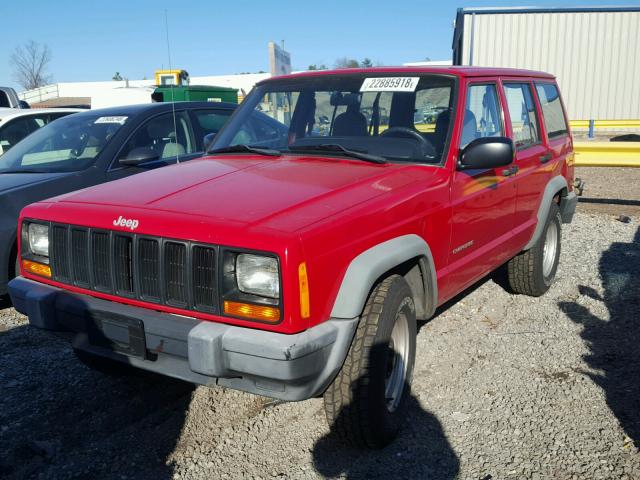 1J4FT28S3XL617396 - 1999 JEEP CHEROKEE S RED photo 2