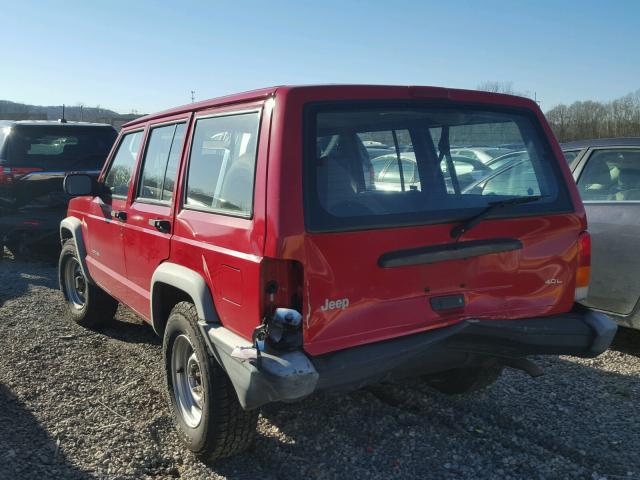 1J4FT28S3XL617396 - 1999 JEEP CHEROKEE S RED photo 3