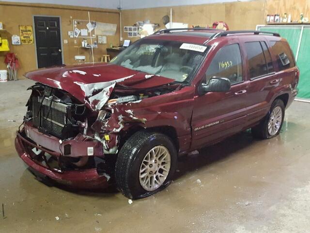 1J4GW58N12C328114 - 2002 JEEP GRAND CHER MAROON photo 2