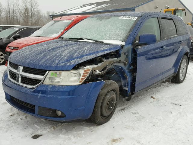 3D4GG57V69T242979 - 2009 DODGE JOURNEY SX BLUE photo 2