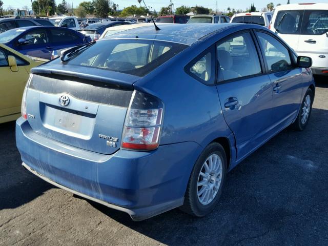 JTDKB20U053115916 - 2005 TOYOTA PRIUS BLUE photo 4