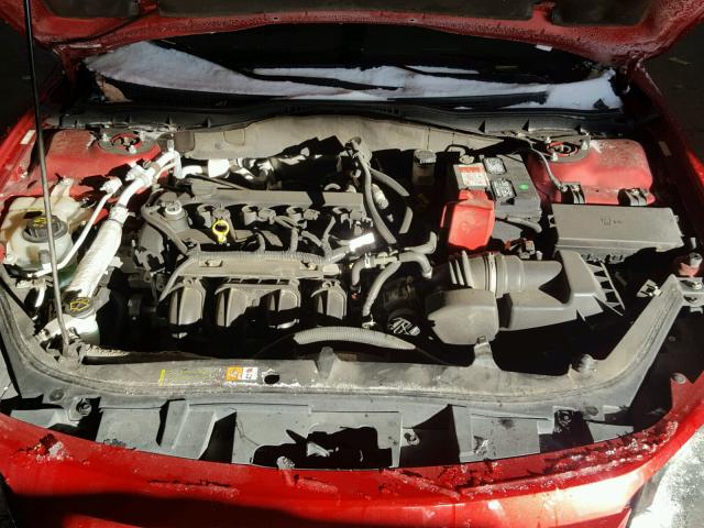 3FAHP0HA9BR210939 - 2011 FORD FUSION SE RED photo 7