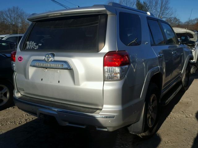 JTEBU5JR1B5066985 - 2011 TOYOTA 4RUNNER SR SILVER photo 4