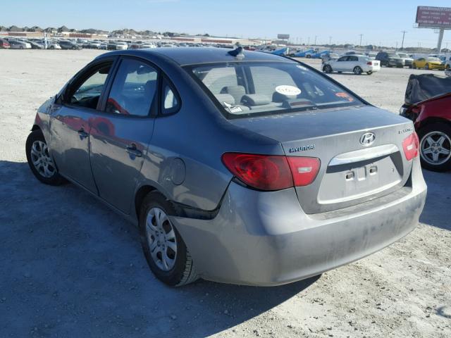 KMHDU4AD1AU069185 - 2010 HYUNDAI ELANTRA BL GRAY photo 3