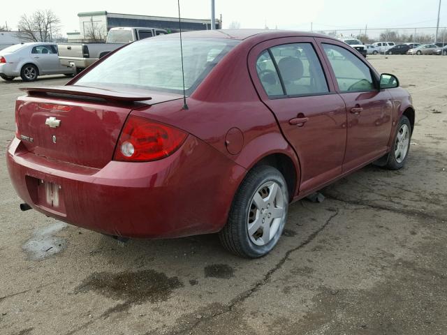 1G1AL55F577190846 - 2007 CHEVROLET COBALT LT MAROON photo 4