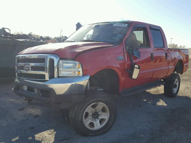 1FTNW21P23EC84217 - 2003 FORD F250 SUPER RED photo 2