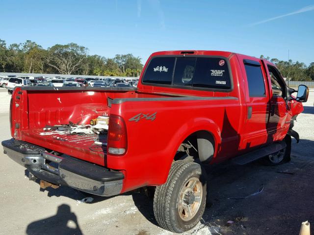 1FTNW21P23EC84217 - 2003 FORD F250 SUPER RED photo 4