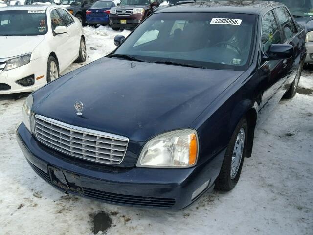 1G6KD54Y24U125321 - 2004 CADILLAC DEVILLE BLUE photo 2