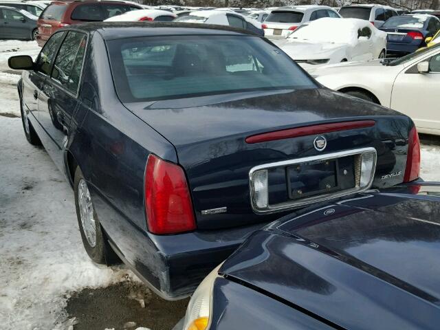 1G6KD54Y24U125321 - 2004 CADILLAC DEVILLE BLUE photo 3