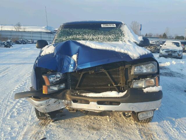 1GCEK19T03E361271 - 2003 CHEVROLET SILVERADO BLUE photo 9