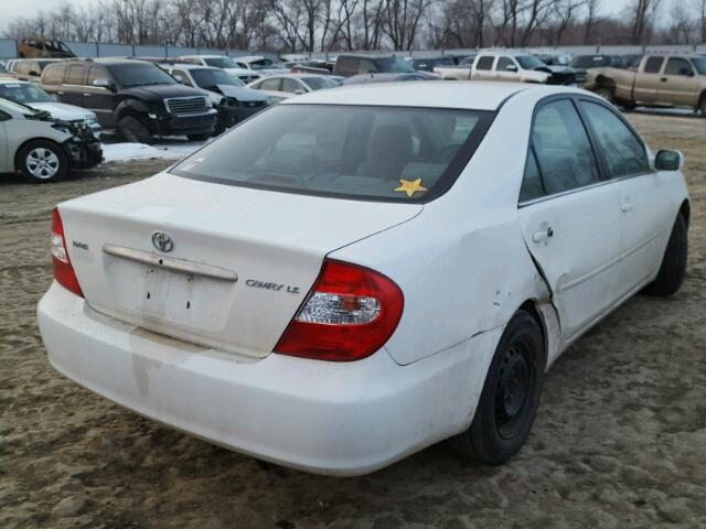 4T1BE32K13U193522 - 2003 TOYOTA CAMRY LE WHITE photo 4