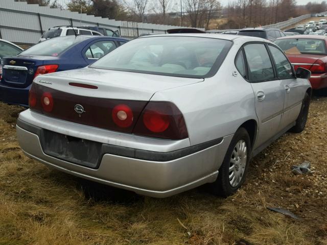 2G1WF52E349100662 - 2004 CHEVROLET IMPALA SILVER photo 4