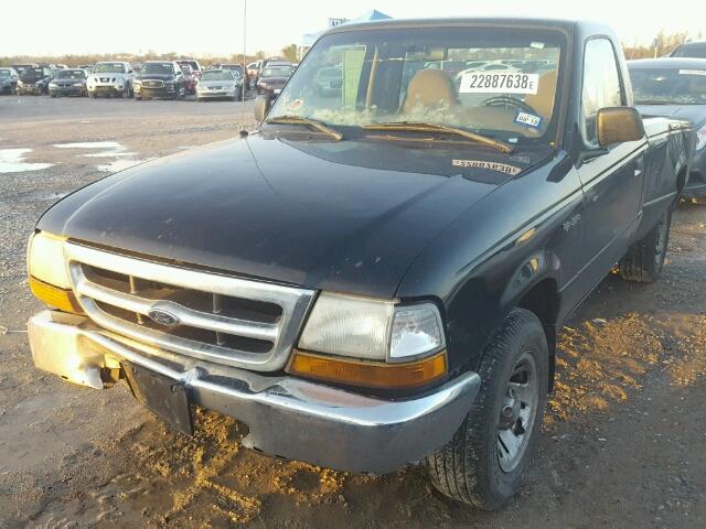 1FTYR10C3XPC00400 - 1999 FORD RANGER BLACK photo 2