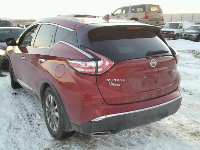 5N1AZ2MH6HN164546 - 2017 NISSAN MURANO S RED photo 3