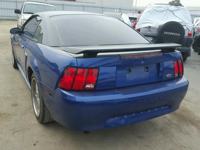 1FAFP40444F116911 - 2004 FORD MUSTANG BLUE photo 3