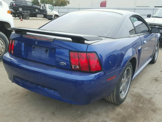 1FAFP40444F116911 - 2004 FORD MUSTANG BLUE photo 4