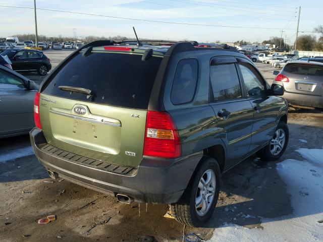 KNDJF723177418913 - 2007 KIA SPORTAGE E GREEN photo 4