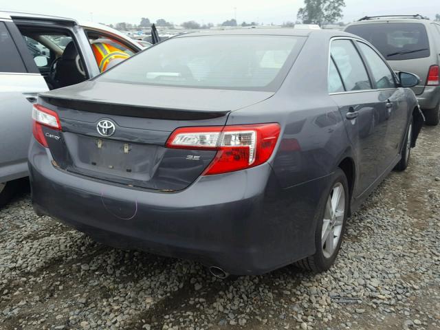 4T1BF1FK7DU643963 - 2013 TOYOTA CAMRY L GRAY photo 4