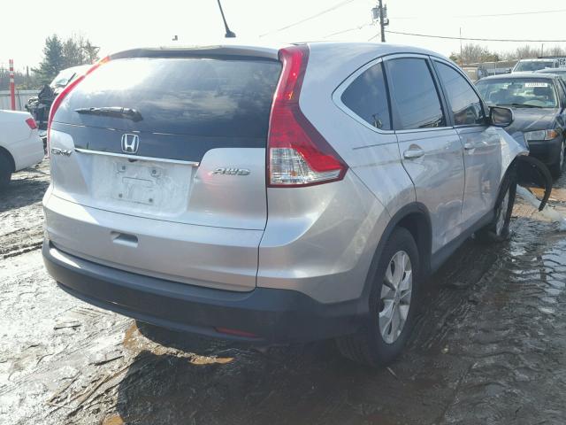 2HKRM4H54DH625402 - 2013 HONDA CR-V EX SILVER photo 4