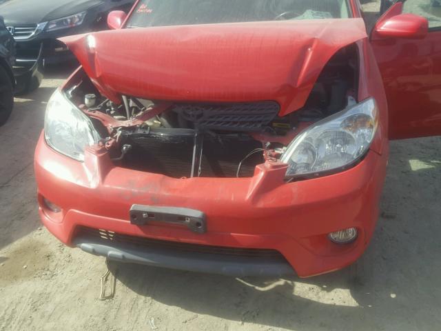 2T1KR32E37C659392 - 2007 TOYOTA COROLLA MA RED photo 7