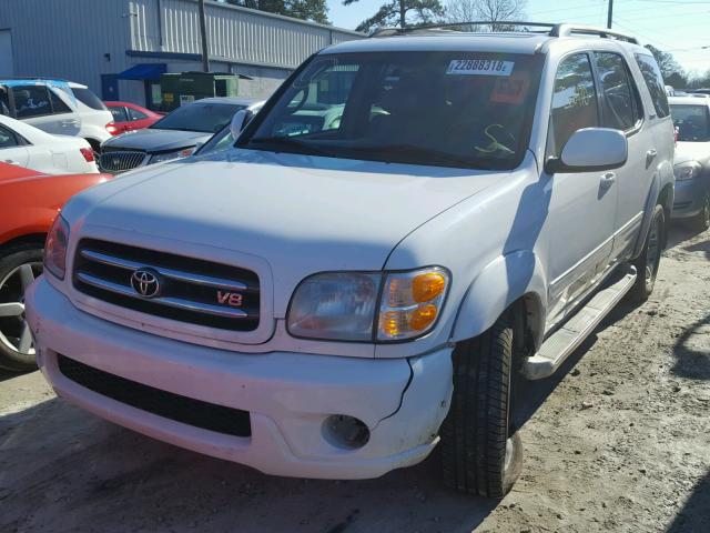 5TDZT38A94S225033 - 2004 TOYOTA SEQUOIA LI WHITE photo 2