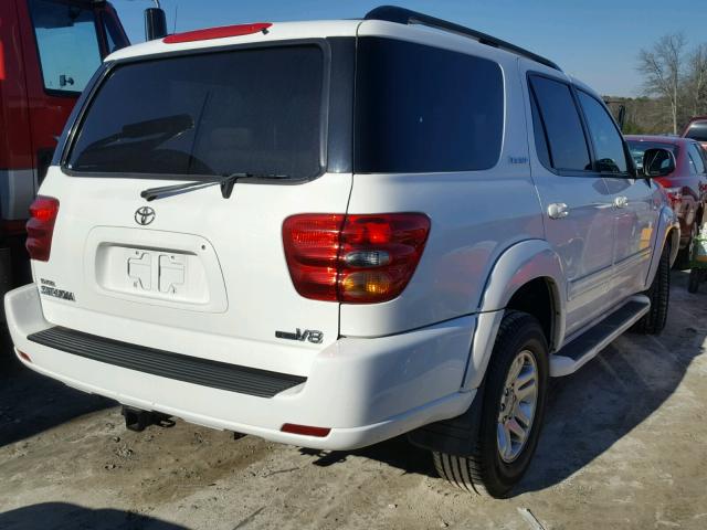 5TDZT38A94S225033 - 2004 TOYOTA SEQUOIA LI WHITE photo 4