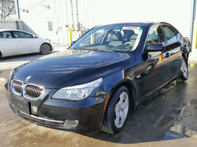WBANV13598CZ58937 - 2008 BMW 528 XI BLACK photo 2