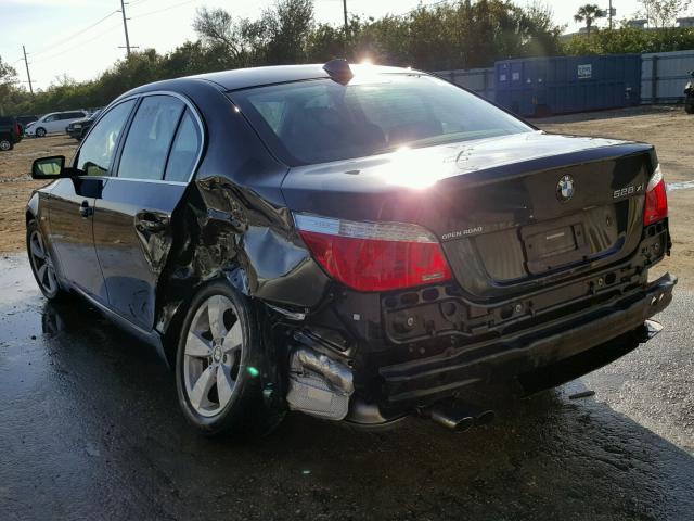 WBANV13598CZ58937 - 2008 BMW 528 XI BLACK photo 3