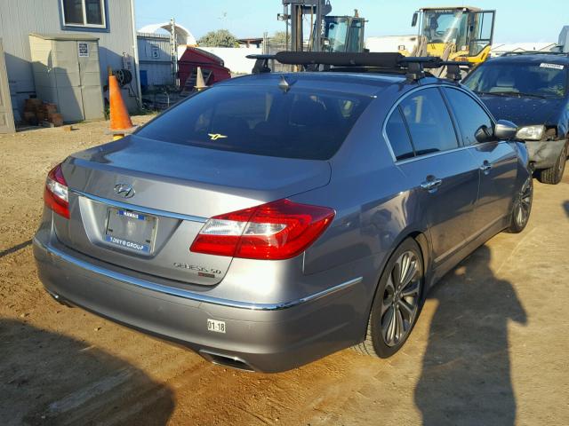 KMHGC4DHXEU260575 - 2014 HYUNDAI GENESIS 5. GRAY photo 4