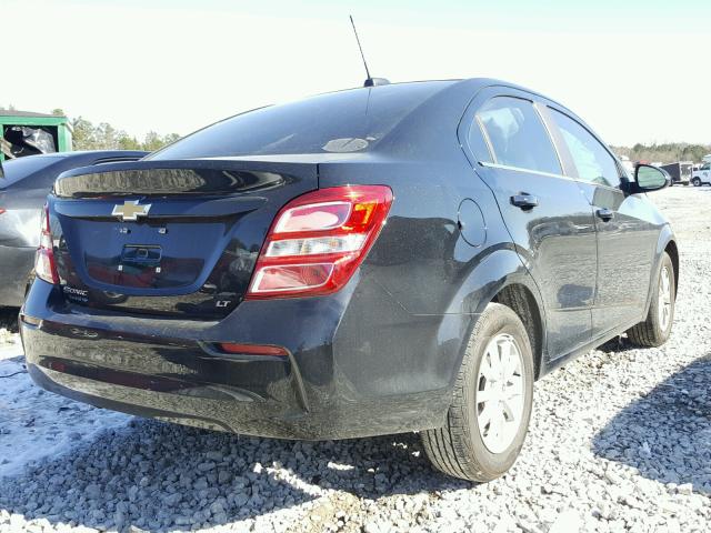 1G1JD5SHXH4139316 - 2017 CHEVROLET SONIC LT BLACK photo 4