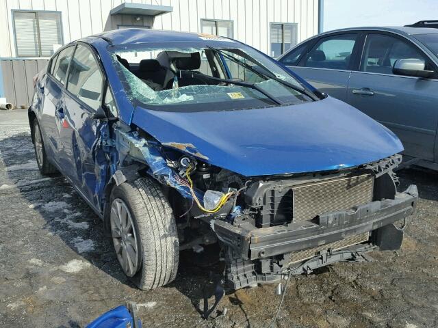 KNAFX4A6XE5122095 - 2014 KIA FORTE LX BLUE photo 1