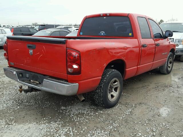 1D7HA18KX7J557441 - 2007 DODGE RAM 1500 S RED photo 4