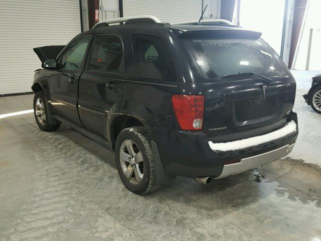 2CKDL63F476095278 - 2007 PONTIAC TORRENT BLACK photo 3