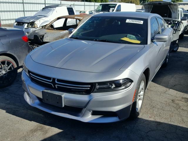 2C3CDXBG9FH753331 - 2015 DODGE CHARGER SE SILVER photo 2