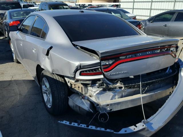 2C3CDXBG9FH753331 - 2015 DODGE CHARGER SE SILVER photo 3