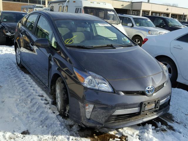 JTDKN3DP4C3011332 - 2012 TOYOTA PRIUS PLUG GRAY photo 1