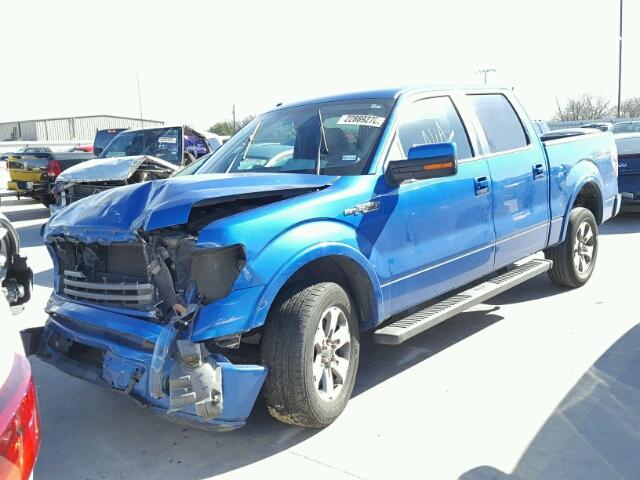 1FTEW1C8XAKE75513 - 2010 FORD F150 SUPER BLUE photo 2