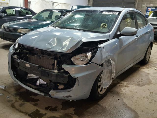 KMHCT4AE4EU646899 - 2014 HYUNDAI ACCENT GLS BLUE photo 2